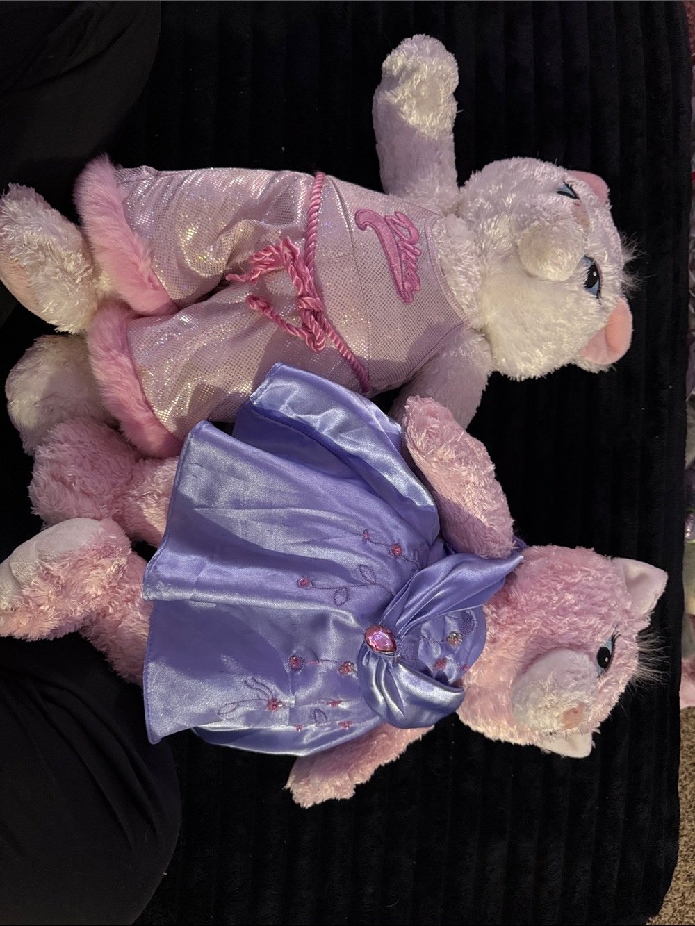 Build-A-Bear Pink diva and princess cats